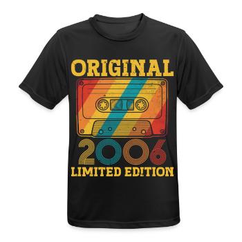 20. Jubiläum 20 Jahre 2006 Geburtstagsgeschenk - Männer T-Shirt atmungsaktiv - Schwarz - Vorne - AI Model Male 178 light (178cm)