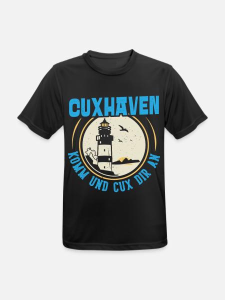 Nordsee Urlaub CUXHAVEN KOMM UND CUX DIR AN Lustig - Männer T-Shirt atmungsaktiv - Schwarz