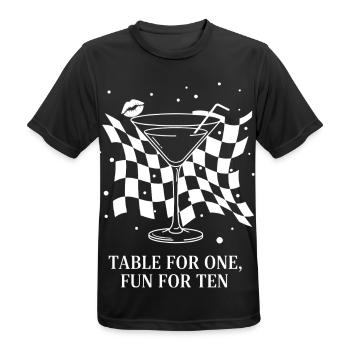 Table For One Martini Party - T-shirt respirant Homme - noir - Devant - AI Model Male 178 light (178cm)