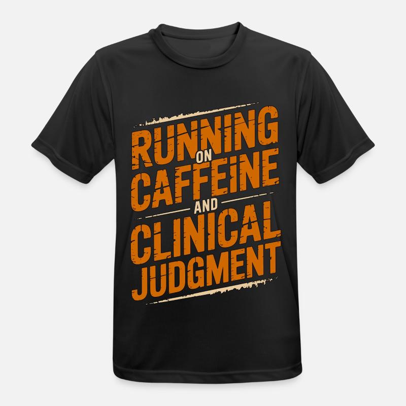 Nurse Practitioner Running On Caffeine Nursing - Men's Breathable T-Shirt - black