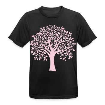 Icon Pink Jumbo Tree Print Silhouette - Männer T-Shirt atmungsaktiv - Schwarz - Vorne - AI Model Male 178 light (178cm)