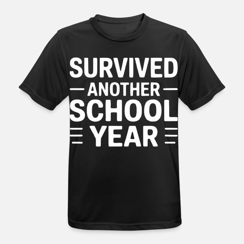 Survived Another School Year Statement - Men's Breathable T-Shirt - black