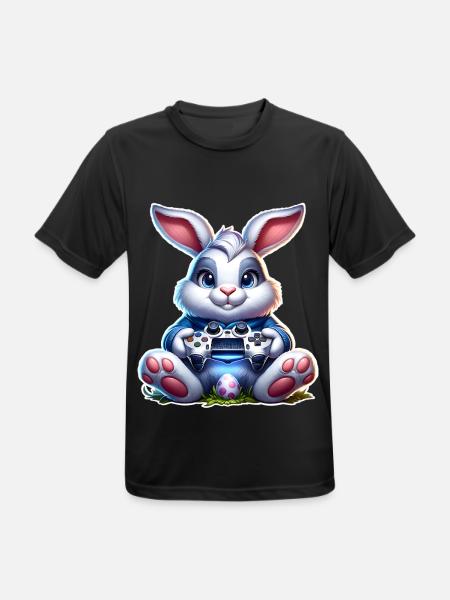 Easter Bunny Gaming Gamer - Men's Breathable T-Shirt - black