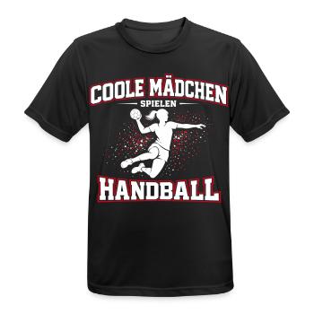 La fille de handball dit cadeau - T-shirt respirant Homme - noir - Devant - AI Model Male 178 light (178cm)