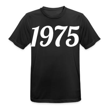1975 - T-shirt respirant Homme - noir - Devant - AI Model Male 178 light (178cm)