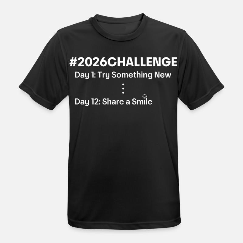 2026 Challenge – Motivation & New Beginning - Men's Breathable T-Shirt - black