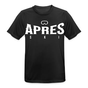 Après-ski - Men's Breathable T-Shirt - black - Front - AI Model Male 178 light (178cm)