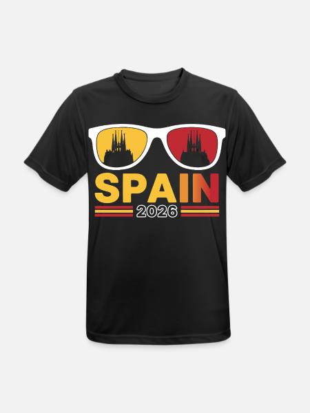 Barcelona Spanien Urlaub 2026 - Männer T-Shirt atmungsaktiv - Schwarz