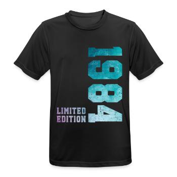1984 Limited Edition 42 Years Anniversary - Men's Breathable T-Shirt - black - Front - AI Model Male 178 light (178cm)