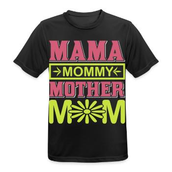 Mama Mama Mama Mama süßes Mutterschaftsgeschenk-Hemd - Männer T-Shirt atmungsaktiv - Schwarz - Vorne - AI Model Male 178 light (178cm)
