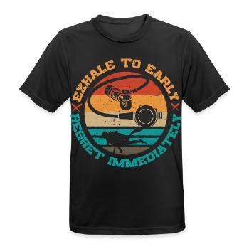Plongeurs Plongée sous-marine Plongée - T-shirt respirant Homme - noir - Devant - AI Model Male 178 light (178cm)