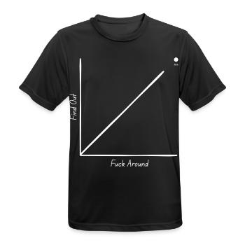 Verarsch herum, finde es heraus - Männer T-Shirt atmungsaktiv - Schwarz - Vorne - AI Model Male 178 light (178cm)