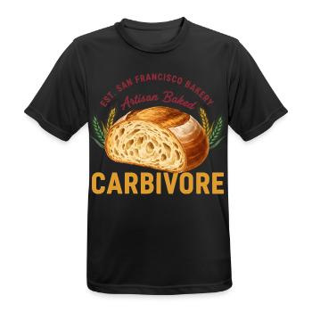 sourdough Bread Baking Carbivore San Francisco - Men's Breathable T-Shirt - black - Front - AI Model Male 178 light (178cm)