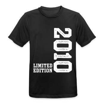 16th Birthday 2010 Limited Edition Boy Girls - Men's Breathable T-Shirt - black - Front - AI Model Male 178 light (178cm)