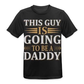 Future Daddy Announcement - Men's Breathable T-Shirt - black - Front - AI Model Male 178 light (178cm)