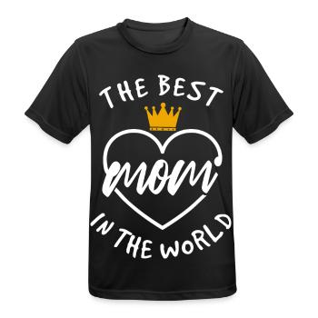 Die beste Mutter der Welt - Männer T-Shirt atmungsaktiv - Schwarz - Vorne - AI Model Male 178 light (178cm)