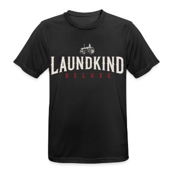 Laundkind - Männer T-Shirt atmungsaktiv - Schwarz - Vorne - AI Model Male 178 light (178cm)