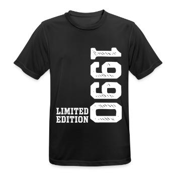 36th Birthday 1990 Limited Edition Man Woman - Men's Breathable T-Shirt - black - Front - AI Model Male 178 light (178cm)