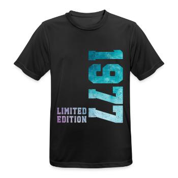 1977 Limited Edition 49-jähriges Jubiläum - Männer T-Shirt atmungsaktiv - Schwarz - Vorne - AI Model Male 178 light (178cm)