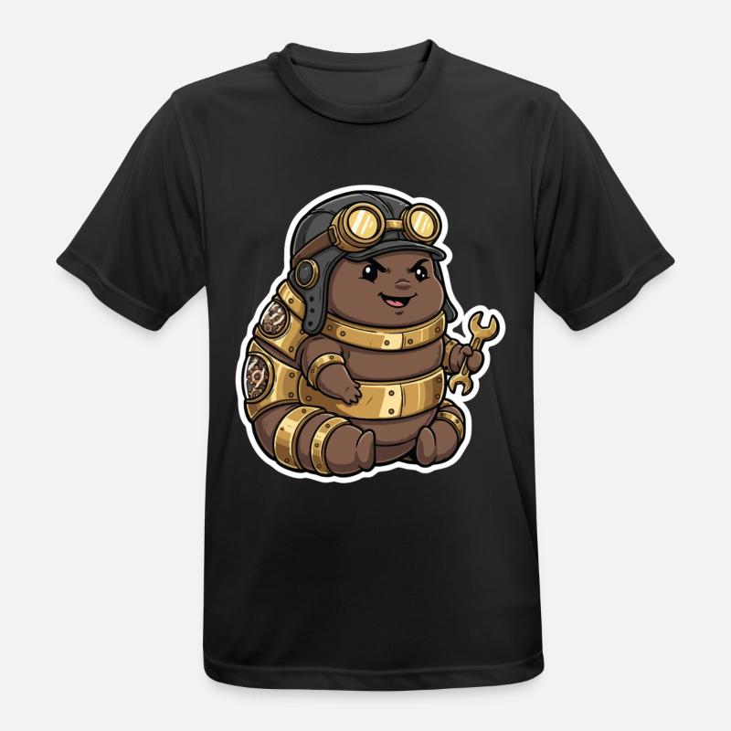 Steampunk Engineer Engineer Brass Crawler - Men's Breathable T-Shirt - black