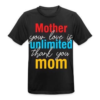Mutter Deine Liebe ist Unbegrenztes Hemd - Männer T-Shirt atmungsaktiv - Schwarz - Vorne - AI Model Male 178 light (178cm)