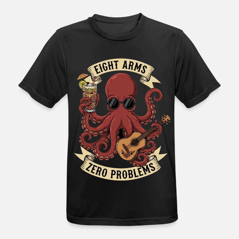Eight Arms Zero Problems - Männer T-Shirt atmungsaktiv - Schwarz