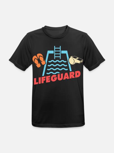 Lifeguards Love Lifeguard Swimmers - Men's Breathable T-Shirt - black