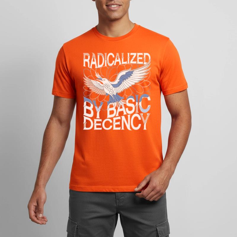 Radicalized by Basic Decency Statement Art Men's Breathable T-Shirt