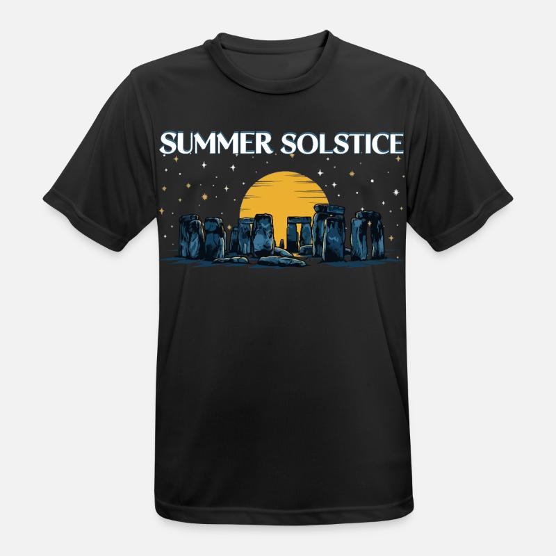 Litha Pagan Solstizio d'Estate Midsommar - Maglietta da uomo traspirante - nero