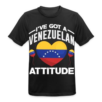 Venezuela Flag Pride & Home Venezuela - Men's Breathable T-Shirt - black - Front - AI Model Male 178 light (178cm)