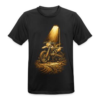 Dirtbike Dirt Bike Motocross - Men's Breathable T-Shirt - black - Front - AI Model Male 178 light (178cm)