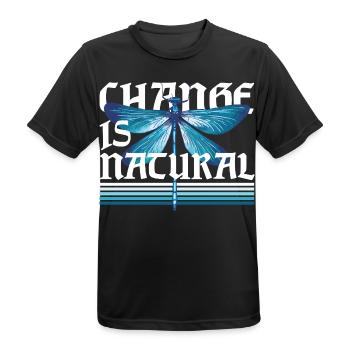 Libelle Libellen Change Is Natural - Männer T-Shirt atmungsaktiv - Schwarz - Vorne - AI Model Male 178 light (178cm)