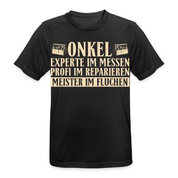 Handwerker Onkel - Meister im Fluchen Heimwerker - Männer T-Shirt atmungsaktiv - Schwarz - Vorne - AI Model Male 178 light (178cm)