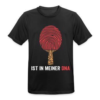 Tischtennis ist in meiner DNA Lustig Tischtennis - Männer T-Shirt atmungsaktiv - Schwarz - Vorne - AI Model Male 178 light (178cm)