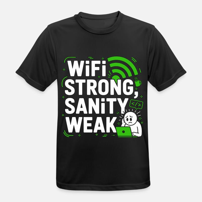 Remote Developer WiFi Strong Software Engineering - Männer T-Shirt atmungsaktiv - Schwarz