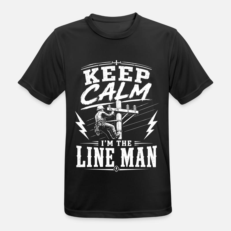 Power Technician Lineman Engineer Design - Men's Breathable T-Shirt - black