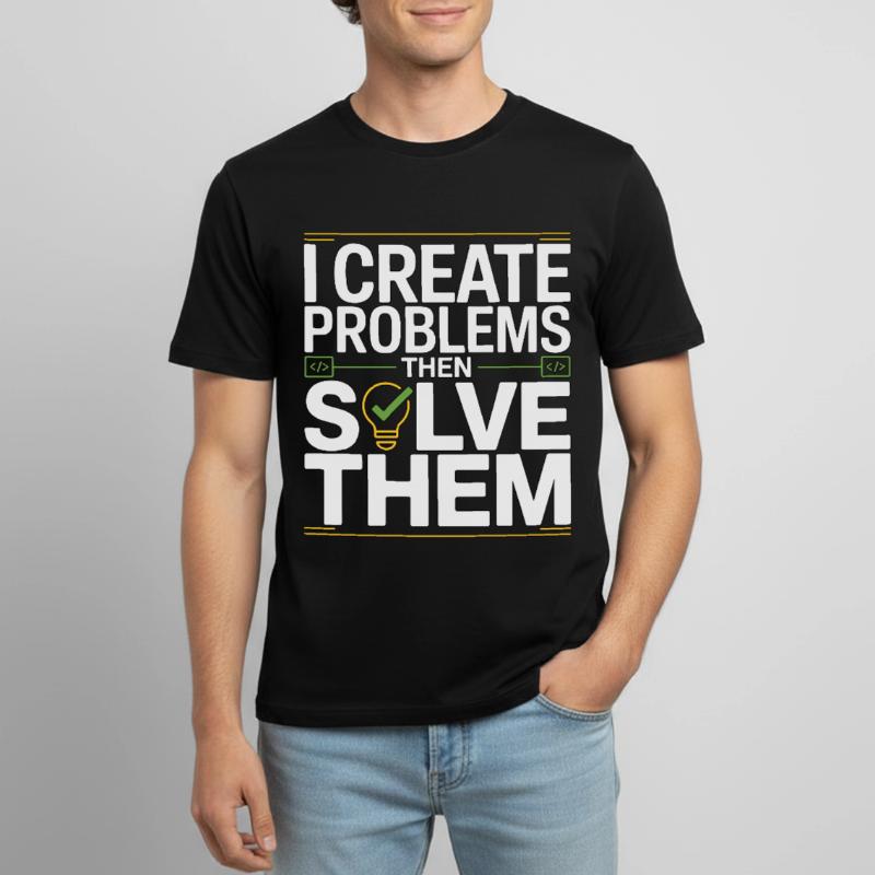 Game Developer I Create Problems Then Game Coder Männer T-Shirt atmungsaktiv