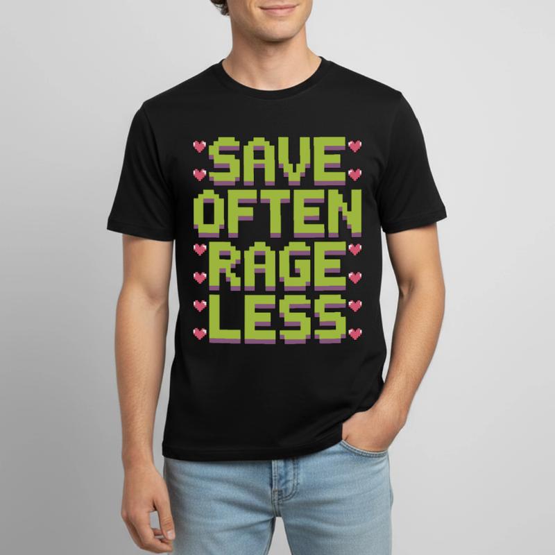 Game Developer Save Often Rage Less Web Developer Männer T-Shirt atmungsaktiv