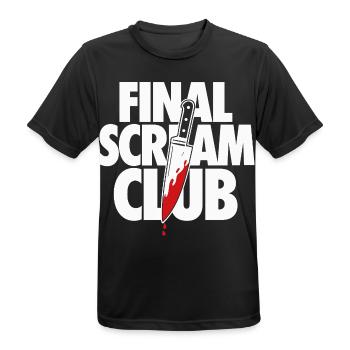 Final Scream Club Horror Design - Men's Breathable T-Shirt - black - Front - AI Model Male 178 light (178cm)