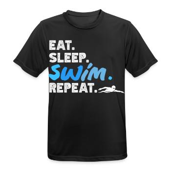 Lustige Schwimmer Sprüche & Schwimmverein Design - Männer T-Shirt atmungsaktiv - Schwarz - Vorne - AI Model Male 178 light (178cm)