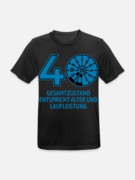 HU Juli 2026 - 40 Jahre - Geburtstag Geschenk - Männer T-Shirt atmungsaktiv - Schwarz