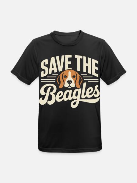 Save the Beagles Emblem - Men's Breathable T-Shirt - black
