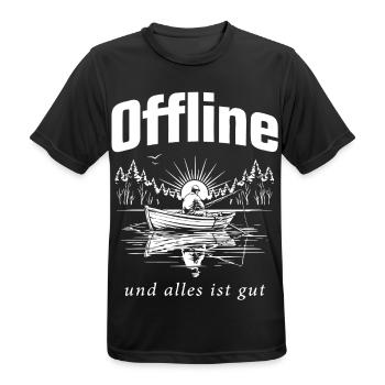 Angeln Natur - Männer T-Shirt atmungsaktiv - Schwarz - Vorne - AI Model Male 178 light (178cm)
