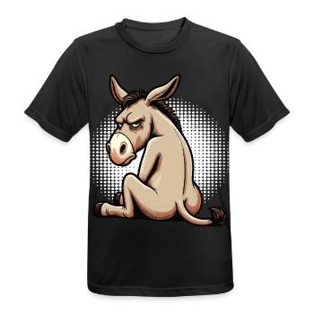 Esel Eselchen Eselhalter Muli Langohresel Muli - Männer T-Shirt atmungsaktiv - Schwarz - Vorne - AI Model Male 178 light (178cm)