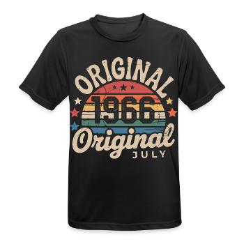 Original Juillet 1966 Anniversaire Vintage Retro - T-shirt respirant Homme - noir - Devant - AI Model Male 178 light (178cm)