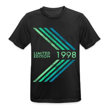 1998 Limited Edition Birthday Man Woman Sport - Men's Breathable T-Shirt - black - Front - AI Model Male 178 light (178cm)