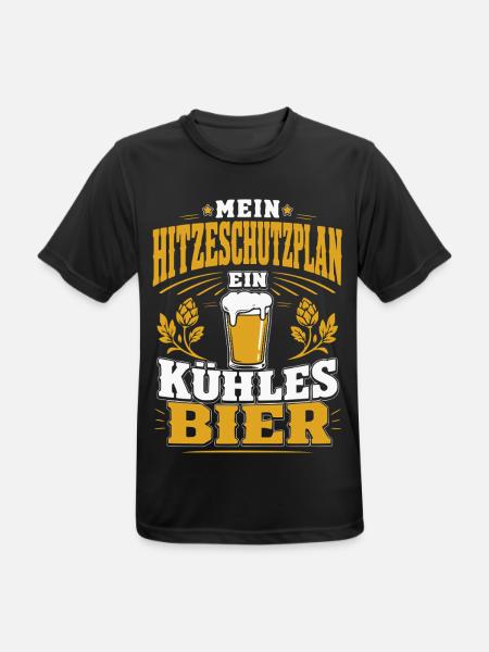 Mein Hitzeschutzplan Ein Kühles Bier - Männer T-Shirt atmungsaktiv - Schwarz