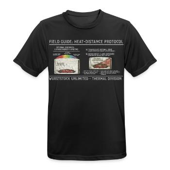 Protocole de distance de chaleur pour saucisse - T-shirt respirant Homme - noir - Devant - AI Model Male 178 light (178cm)