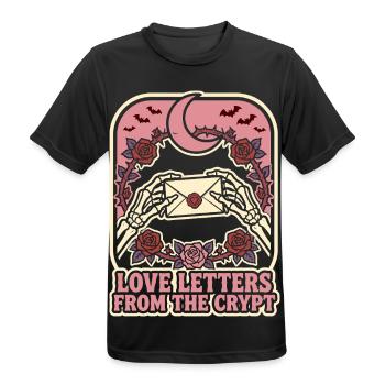 Love Letters From The Crypt - Men's Breathable T-Shirt - black - Front - AI Model Male 178 light (178cm)