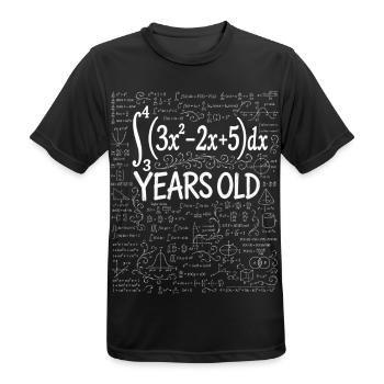 35. Geburtstag Analysis Integral Mathematik-Nerd Lustig - Männer T-Shirt atmungsaktiv - Schwarz - Vorne - AI Model Male 178 light (178cm)